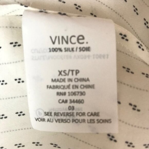 VINCE 100% Silk Sleeveless Top Size XS - Picture 7 of 7